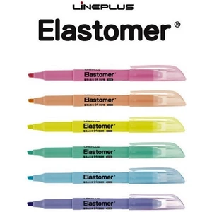 Elastomer Fosforlu Kalem Pastel Renkler  6'lı Paket