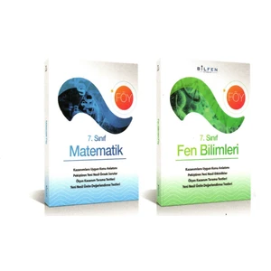 Bilfen Yayınları 7. Sınıf Matematik-Fen Bilimleri Föy Seti 2 Kitap