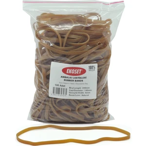 Extra Geniş Kalın Kauçuk Paket Ambalaj Kasa Lastiği 220 x 5 mm 100'LÜ