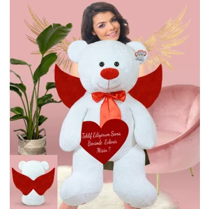 Özgüner Melek Kanatlı Peluş Ayıcık Sevgiliye Mesajıyla 130 cm