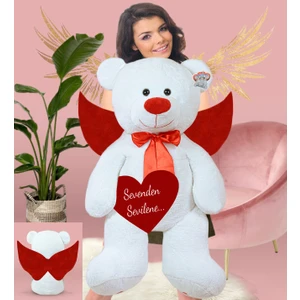 Özgüner Melek Kanatlı Peluş Ayıcık Sevgiliye Mesajıyla 130 cm