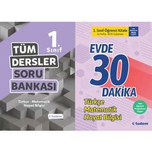Tudem Yayınları 1 Tüm Dersler + Evde 30 Dakika Set