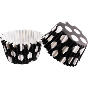 Eminönü Toptancı Cupcake Kalıbı Pet Kapsül Kek Kalıbı 48X34 mm - 100 Adet  Puantiyeli Siyah
