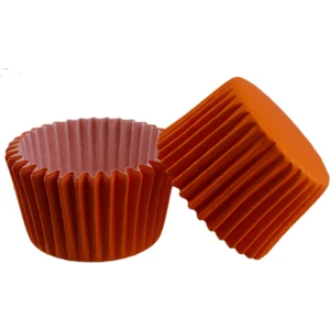 Eminönü Toptancı Cupcake Kalıbı Pet Kapsül  Kek Kalıbı 48X34 mm - 100 Adet  Turuncu