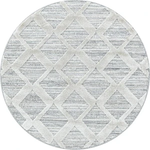 Yuvarlak Dekoratif Modern yumuşak Bukle Taban kabartmalı Zigzak desenli Halı Gri halı
