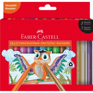 Comfort Keçeli Kalem 15 + 3 Metalik Renk Seçenekleri ile Ergonomik Tasarım