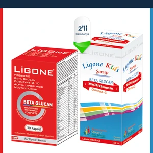 Ligone Beta Glukan 30 Kapsül + Ligone Kids Multivitamin Şurup 150 ml
