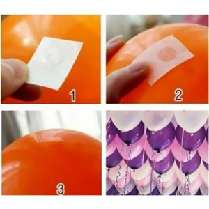 Bal10 Dünyası Balon Yapıştırma Bandı Çift Taraflı 100 Adet (1,2 Cm)