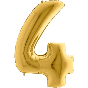 Gold Folyo Balon 4 Rakamı 40 Cm.