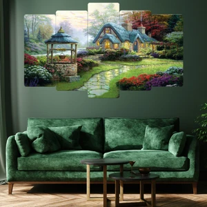 ZEVAHİR MOBİLYA DEKORASYON Zevahir 5 Parça Mdf Ev Manzara Tablosu