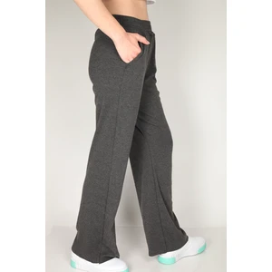 Füme Kışlık Yüksek Bel İspanyol Paça Eşofman Altı