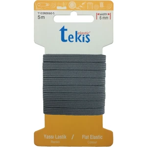 8 Mm Gri Yassı Lastik - 5 Metre