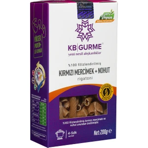 Kb Gurme Glutensiz & Vegan Kırmızı Mercimek + Nohut Makarna 200 gr