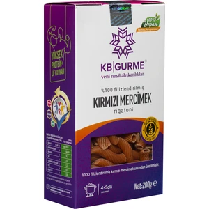 Kb Gurme Glutensiz & Vegan Filizlendirilmiş Kırmızı Mercimek Makarna 200 gr