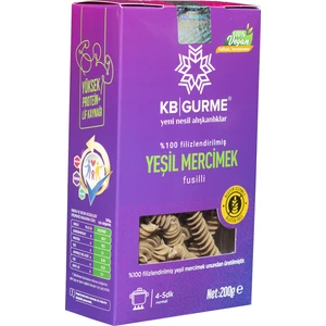 Kb Gurme Glutensiz & Vegan Filizlendirilmiş Yeşil Mercimek Makarna 200 gr