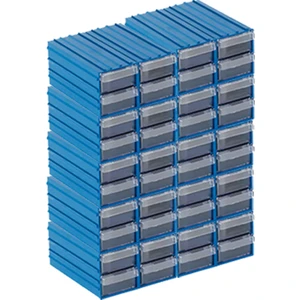 Sembol Plastik Çekmeceli Kutu (40 Adet Çekmece) 4.6X11.7X2.4 cm