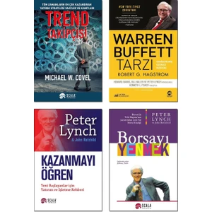 Scala Yayıncılık Trend Takipçisi / Michael W. Covel + Warren Buffett Tarzı / Robert G. Hagstrom + Kazanmayı Öğren + Borsayı Yenmek / Peter Lynch – 4 Kitap Set