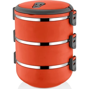Freshbox 3 Katlı Sefer Tası Yemek Termosu - Turuncu