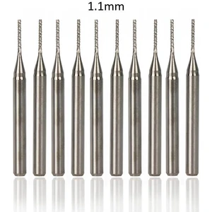 Tungsten Karbür Pcb Kesme Cnc Freze Ahşap Işleme 1.1mm 10 Adet