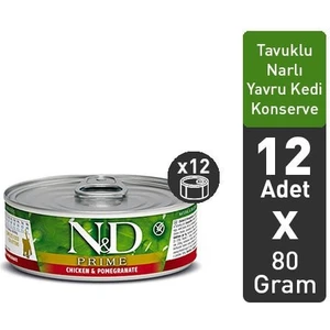 Nd Tavuklu ve Narlı Kedi Konservesi 80 gr 12'li