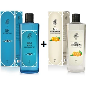 Kolonya Aqua 270 ml Cam Şişe & Rebul Kolonya Mandarine 270 ml Cam Şişe