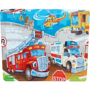 Woody Life Woodylife Itfaye Ambulans 30 Ahşap Puzzle Yapboz Eğitici Çocuk Oyuncak