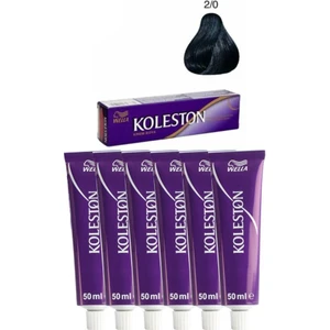 Koleston Kalıcı Krem Saç Boyası 2/0 Siyah X6