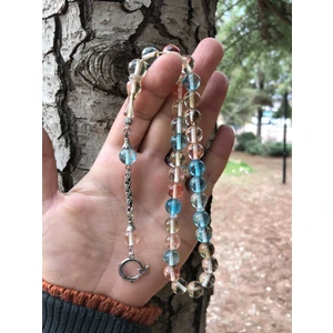 Sultan Telkari Küre Kesim Renk Cümbüşü Model Beyrut Damlası Kehribar Tesbih