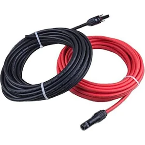 Mc4 Soketli 6 mm Solar Kablo 5mt Kırmızı ve 5mt Siyah