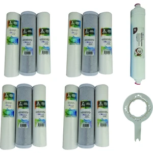 Açık Kasa Su Arıtma Cihazı 4 Takım 3 Lü + Tatlandırıcı Filtre Seti