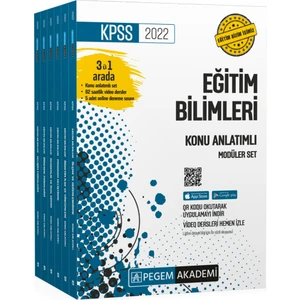 Pegem Akademi Yayıncılık 2022 KPSS Eğitim Bilimleri Konu Anlatımlı Modüler Set - 6 Kitap + En Güncel Video Dersler + 5 Adet Online Deneme Sınavı
