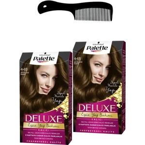 Deluxe Saç Boyası 4-65 Kahve X 2 Adet + Saç Açıcı Tarak