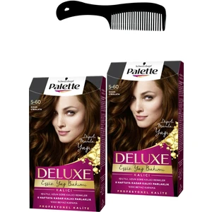 Deluxe Saç Boyası 5-60 Sıcak Çikolata x 2 Adet + Saç Açıcı Tarak