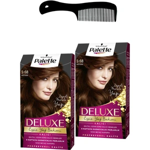 Deluxe Saç Boyası 5-68 Kestane x 2 Adet + Saç Açıcı Tarak