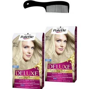 Deluxe Saç Boyası 10-1 Küllü Açık Sarı x 2 Adet + Saç Açıcı Tarak