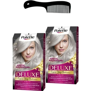 Deluxe Saç Boyası U71 Elmas Grisi x 2 Adet + Saç Açıcı Tarak