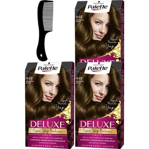 Palette Deluxe Saç Boyası 4-65 Büyüleyici Kahve x 3 Adet + Saç Açıcı Tarak