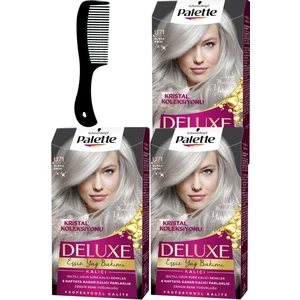 Palette Deluxe Saç Boyası U71 Elmas Grisi x 3 Adet + Saç Açıcı Tarak