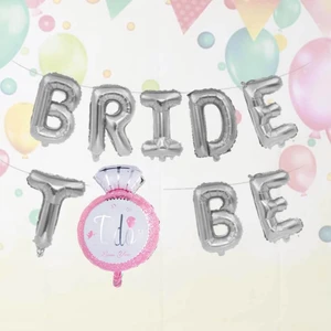 Patladı Gitti  Bride To Be 9 Adet Harf Gümüş Renk Folyo Balon Seti