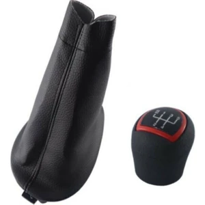 Renault Clio 1 Hatchback Clio 2 Hatchback Vites Körüğü + Vites Topuzu Kırmızı Cam Kapak