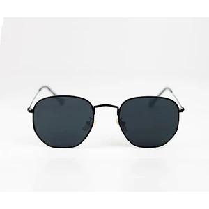 Altıgen Unisex Güneş Gözlüğü (Siyah - Siyah)