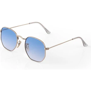 Altıgen Degrade Unisex Güneş Gözüğü (Mavi Şeffaf)