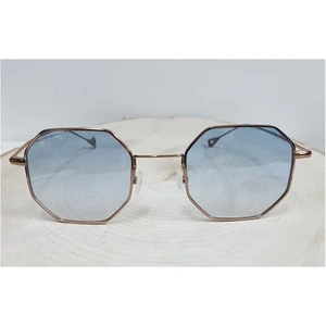 Sekizgen Degrade Unisex Güneş Gözlüğü (Mavi Şeffaf)