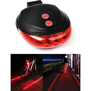 Bisiklet LED Lazer Işığı Güvenlik Şeritli Arka Stop Lamba