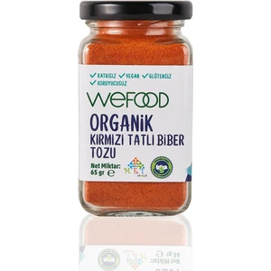 Organik Glütensiz Vegan Katkısız Kırmızı Tatlı Biber Tozu 65 gr
