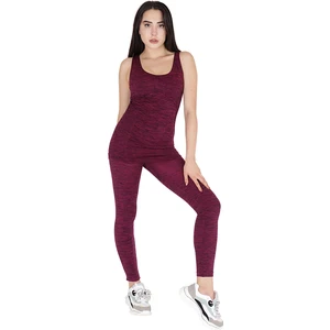 Fore Sport Kadın Fuşya Melanj Seamless Dikişsiz Toparlayıcı Sporcu Atlet Alt Üst Fıtness Takımı