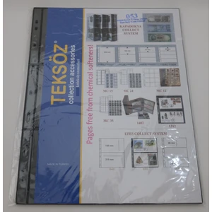 Koleksiyon Market Teksöz Üç Bölmeli A4 Siyah Zemin Sayfa   10 Adetlik Paket