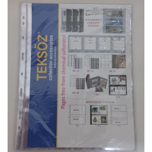 Koleksiyon Market Teksöz Tek Bölmeli A4 Şeffaf Tek Bölmeli Sayfa     10 Adetlik Paket