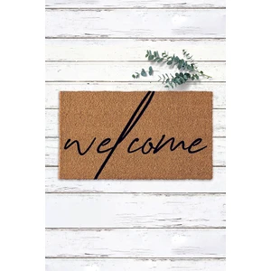 Paspas Yap El Yazısı Welcome Tasarımlı Tam Boyut Paspas Ev Giriş Paspası Koko Paspas