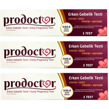 Prodoctor Erken Hamilelik Testi - Tek Kullanımlık, Hızlı Sonuç, Alüminyum Folyo Ambalajlı (3